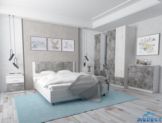 КРОВАТЬ ОРИОН НЬЮ ФРЕЗА (эльза/диабаз), размер и основание на выбор