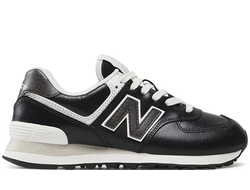 New Balance 574 Black кожаные
