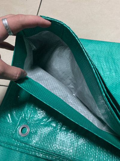 Тент Тарпаулин 3 x 5 м , 90 г/м2 , шаг люверсов 1 м строительный защитный укрывной купить в Москве