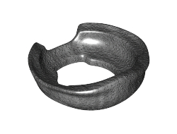 Minifigure Ninja Face Scarf with Notch in Back, Pearl Dark Gray (24504 / 6213469)