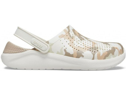 Crocs LiteRide Printed Camo Clog Бежевые
