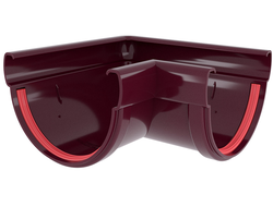 Угол желоба 90 град.Дизайн 135 ПВХ Grand Line бордо