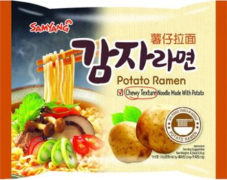 Лапша Samyang Hot Chicken flavor Ramen Potato со вкусом картофеля 120 гр (40 шт)