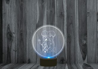 Светильник, ночник 3D Леди Баг и Супер Кот №6