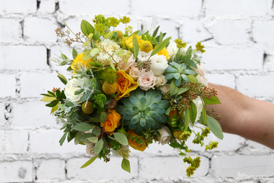 Букет невесты & Бутоньерка № 1323