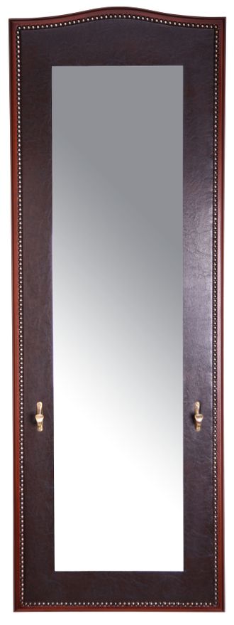 Зеркало настенное для прихожей Шевалье-4 из МДФ с декором из экокожи