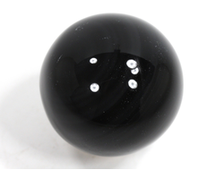 Шар обсидиан чёрный, серебристый, Мексика (40 мм, 76 г) №35797