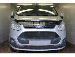 Защита радиатора Ford Tourneo Custom 2012- black верх