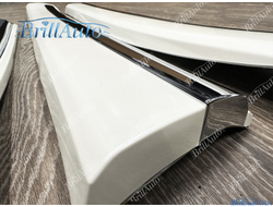 Молдинги Toyota Land Cruiser 200 12-15 широкие белые