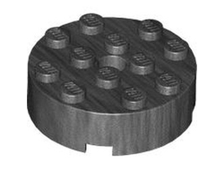 Brick, Round 4 x 4 with Hole, Pearl Dark Gray (87081 6489989)