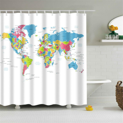 world map curtain
