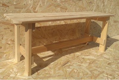 Лавка без спинки; 390*470*1500; лиственница