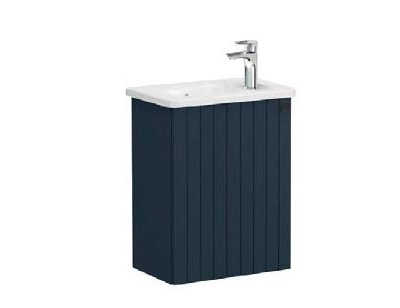 Модуль с круглой раковиной, Vitra Root Groove, 45 см, с дверцей, матовый темно-синий, левосторонний, 69196