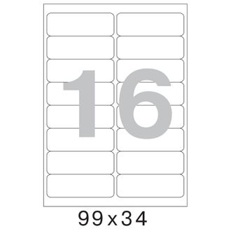 Этикетки самоклеящиеся Office Label 99х34 мм, 16 шт. на  листе А4 100 листов в упаковке