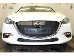 Защита радиатора Mazda 3 2016-2019 black низ PREMIUM