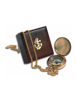 Компас на цепочке Nauticalia 4531 250мм из латуни