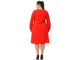 Платье А-силуэта из крепа ЛТ 2128906 -красный (48-78).