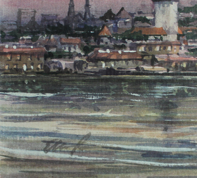 "Городской пейзаж" хромолитография 2000-е годы