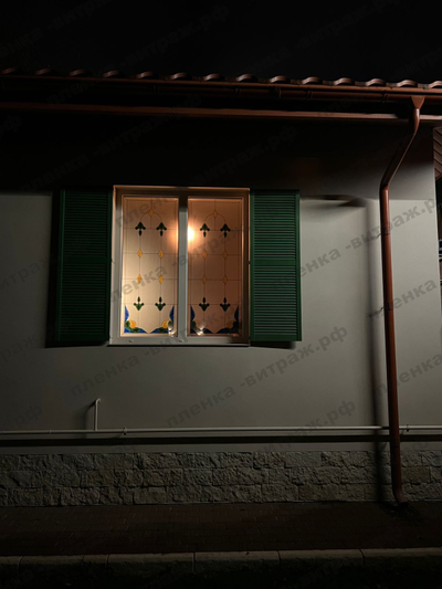 Витражная пленка, витражная пленка самоклеющаяся, пленочный витраж с фацетом