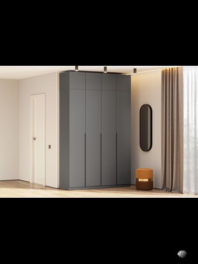 ШК 5 1600 шкаф четырехстворчатый распашной с антресолью Графит