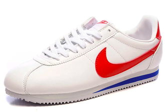 Nike Cortez (Белые с красным) кожа