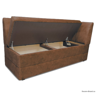 Кухонный ДИВАН "ФОРУМ-8" с боковой спинкой, Коричневый Правый