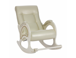 Кресло-качалка с подножкой Модель 44 (013.0044) Сливочный каркас