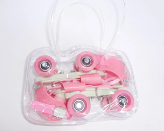 Детские квады раздвижные на обувь Banwei Pink 18-23 см (28-35 размер)