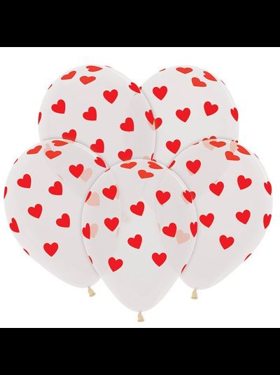 Сердечки красные