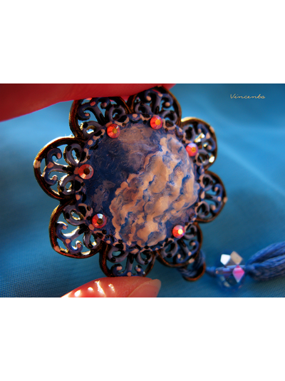 От второй звезды направо и прямо до утра!.. (Питер Пен) Волшебное украшение - брошь с небом и звёздами