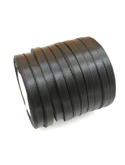 Лента атласная 25 мм, черный арт. 39