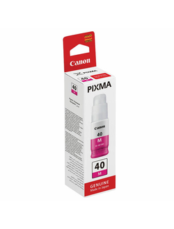 Чернила CANON (GI-40M) для СНПЧ Pixma G5040/G6040, пурпурные, ресурс 7700 страниц, оригинальные, 3401C001