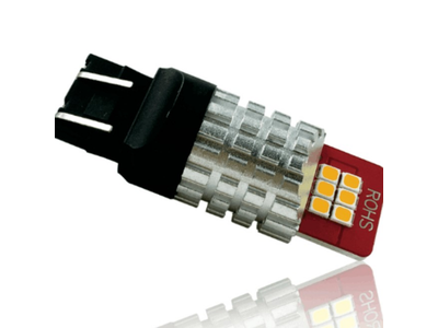 Светодиодная лампа 7443 (W21/5W) 2835-12SMD Строб, 12W, 12V, RED (красная), 1шт