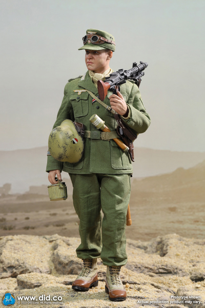 Немецкий пулеметчик африканского корпуса Биалас - КОЛЛЕКЦИОННАЯ ФИГУРКА 1/6 WWII German Africa Corps WH MG34 Gunner  – Bialas (D80158) -  DID