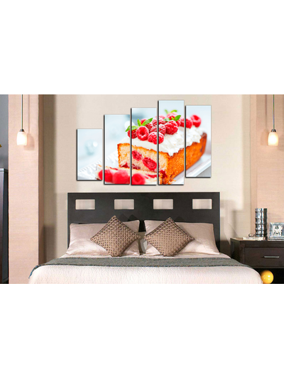 Модульная картина &quot;Малиновый кекс&quot;