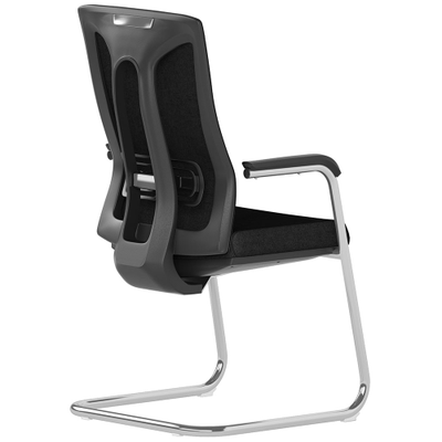 Стул для офиса ТЕСЛА на полозьях черный