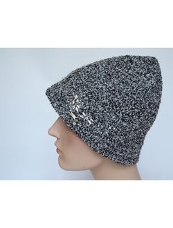 Шляпа клош черная с серебром Италия Vizio 6122 P