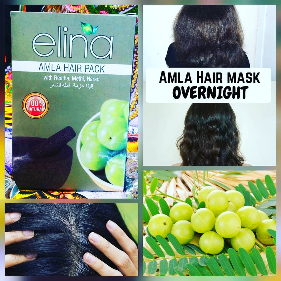 МАСКА ДЛЯ ВОЛОС АМЛА с витаминами Elina Amla hair pack 100 г (Индия)
