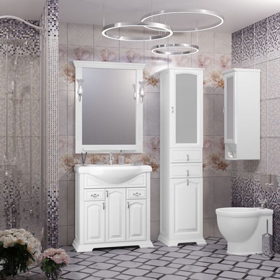 Мебель для ванной Opadiris Риспекто 80 белый матовый