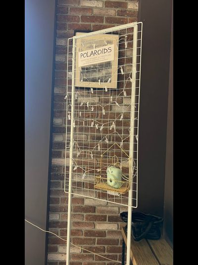 Стенд для фото с гирляндой