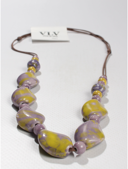 Колье "Керамические бусины 10"