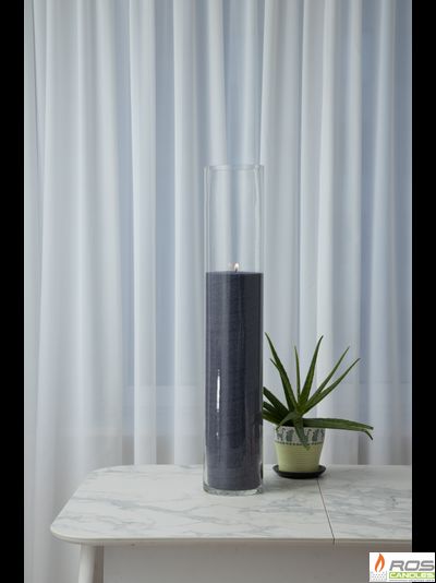 Насыпная свеча &quot;Цилиндр 80 см&quot;, чёрная &quot;Графит&quot;