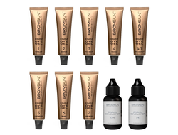 Набор BRONSUN GEL «8 цветов ГЕЛЬ-красок + 2 оксида (3%)»