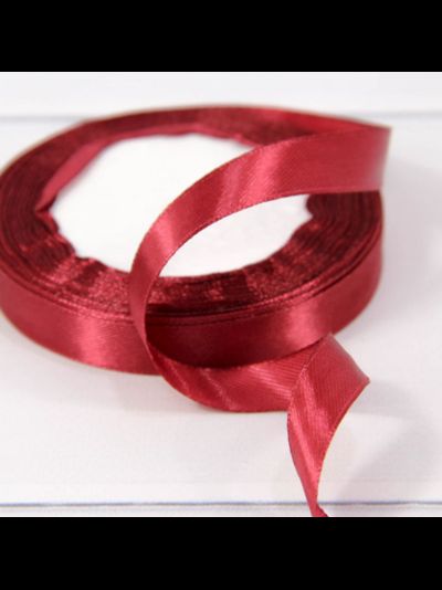 Лента атласная 12мм (152, винная), 22,9м
