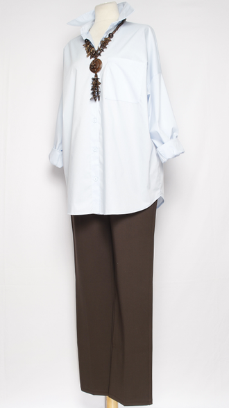 РУБАШКА "КЛАССИКА Карман" голубая  р.50,52,54,56,58,60