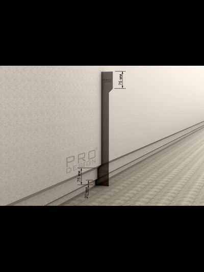 Шаблон для монтажа Теневого плинтуса, сталь 2*50/60*500 мм