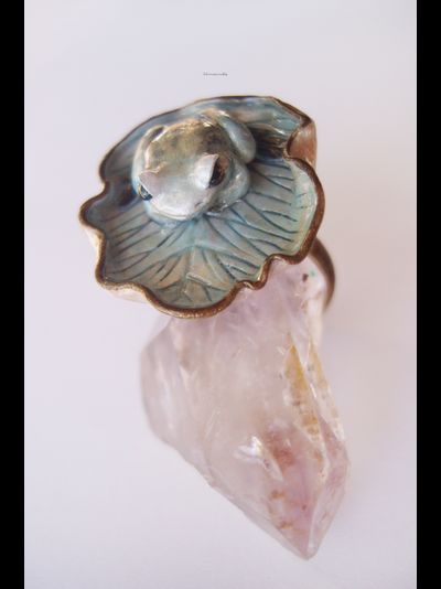 Волшебное кольцо с лягушкой "Принцесса Сентябрьской Измороси"