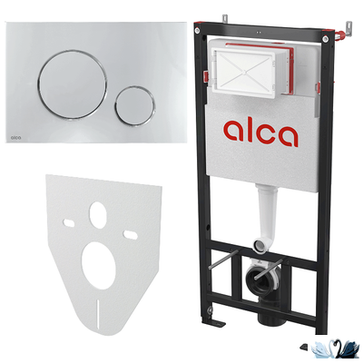 Инсталляция Alcadrain AM101/1120-4:1 RU M671-0001 SET 4v1 с хромированной клавишей смыва