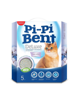 Наполнитель для кошек Pi-Pi Bent Deluxe Clean cotton комкующийся 5 кг