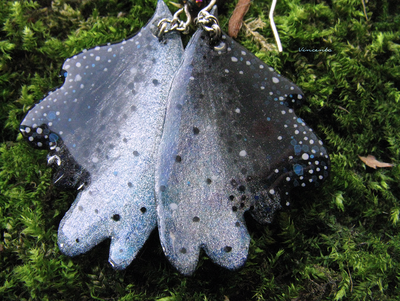 Серьги с крылышками Туманной Феи (маленькие; длина - 5,6 см)